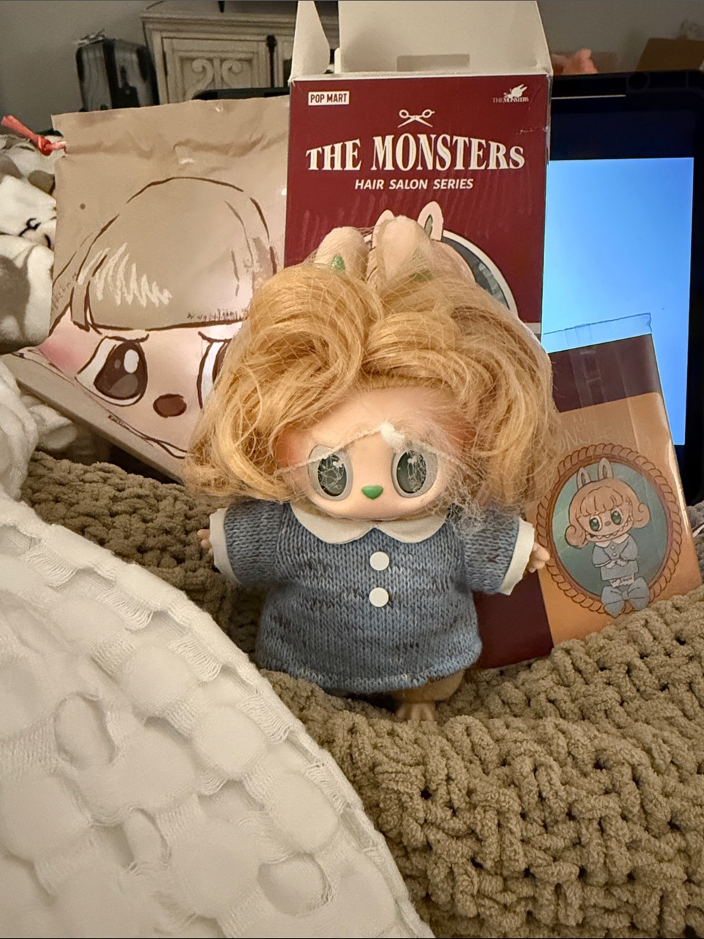 POP MART THE MONSTERS Hair Salon Series - Vinyl Plush(Blue Paradise)